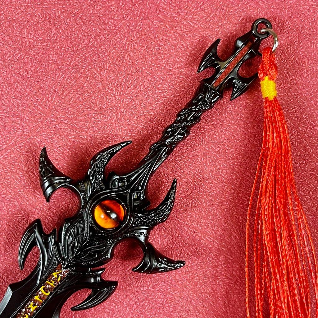 8.6inch Metal Continent Katana Real Size Japanese Katana Ainme Eyes Steel Sword Damascus Sword Original Samurai Sabre Toy Gift