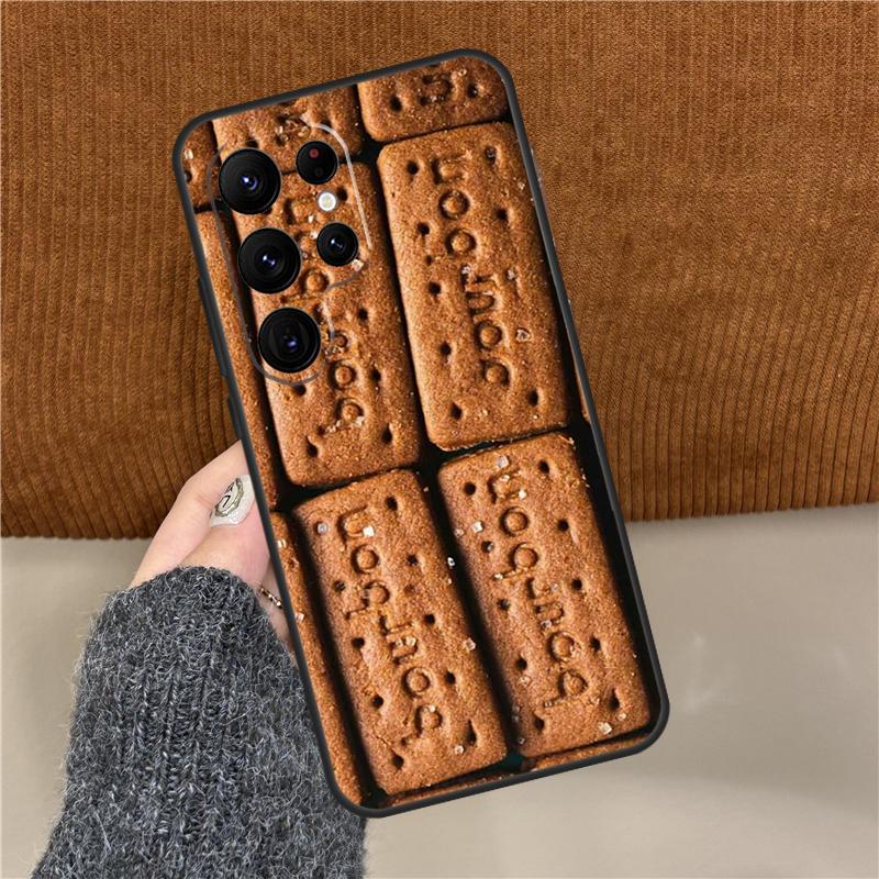 

Bourbon Biscuit Phone Case For Samsung Galaxy S25 Ultra S9 S10 S20 S21 S22 Plus S24 FE S23 Ultra Back Cover Galaxy S20 Plus