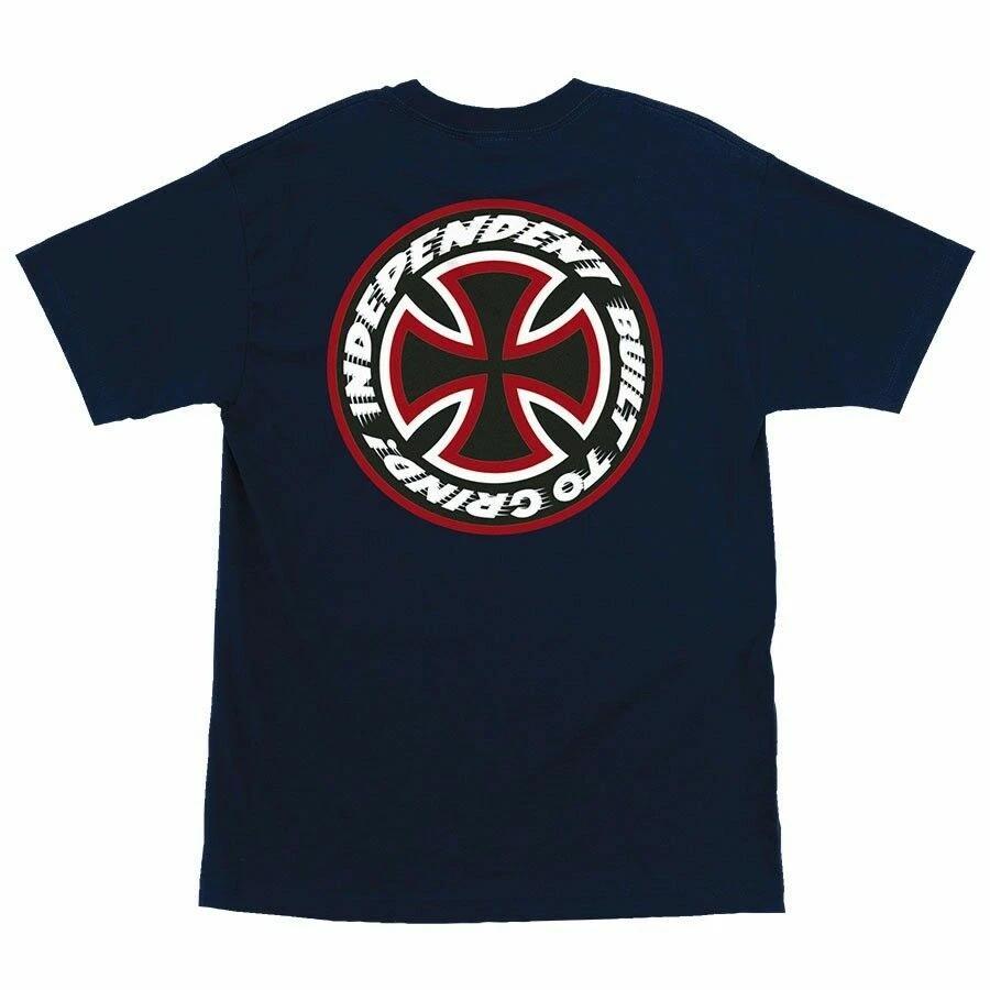 Independent Trucks SPEED KILLS Skateboard T Shirt NAVY S
