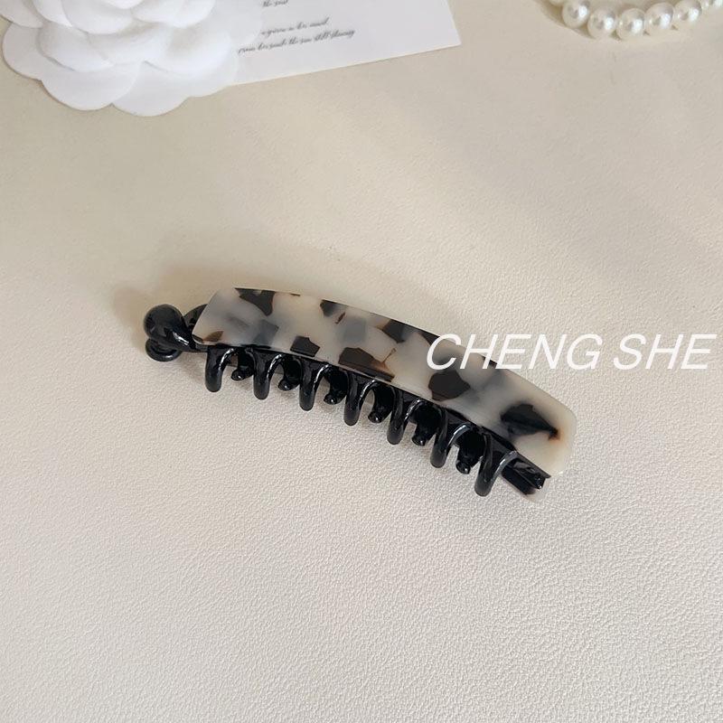 Large Banana Clip for Ponytail - Korean/French Vertical Hairpin with Leopard Print