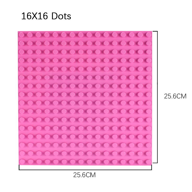 Placă de bază 16*16 puncte pentru cărămizi mari Placă de bază în 9 culori Blocuri de construcție DIY Jucării pentru copii