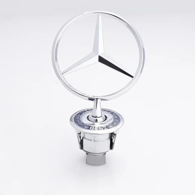 XFNVJ1 2025 Hot For Mercedes Benz Car Star Hood Badge Front Chrome Logo Hood Marking Mercedes Benz C E S-Class W204 W205 W212 W213 W211