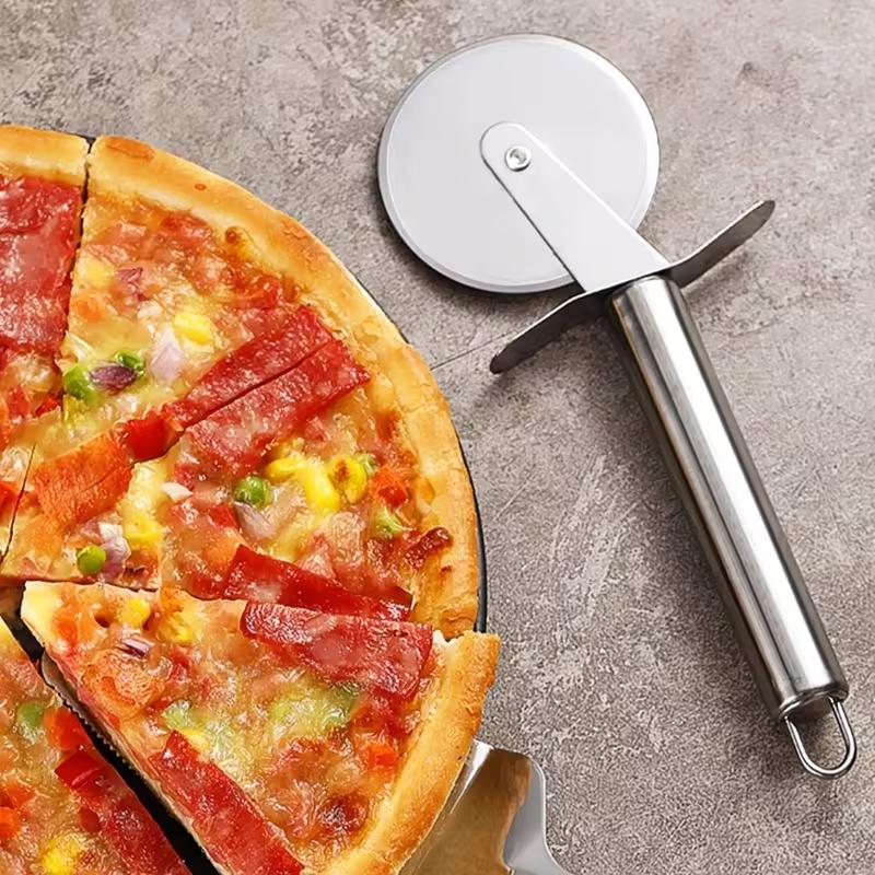 Taglierina per Pizza a Ruota in Acciaio Inossidabile, Rullo per Impasto e Pasticceria, Coltello Affilato Strumento da Cucina per Cottura per Pizza, Pane, Torta e Pasta