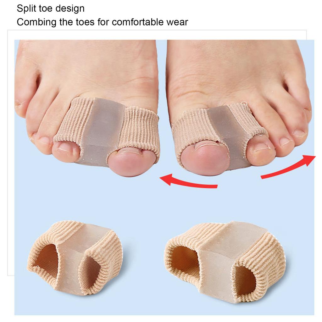 Toe Straightener Soft Comfortable Double Hole Toe Separator Toe Stretcher for Home Outdoor 4Pcs Toe Bunion Spacer