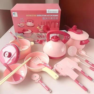 Children's Kitchen Cookware Pretend Play Set Includes Fruit Food Toys Simulation Kitchen Pot Pan Ideal Kids Kitchen Toys Girls