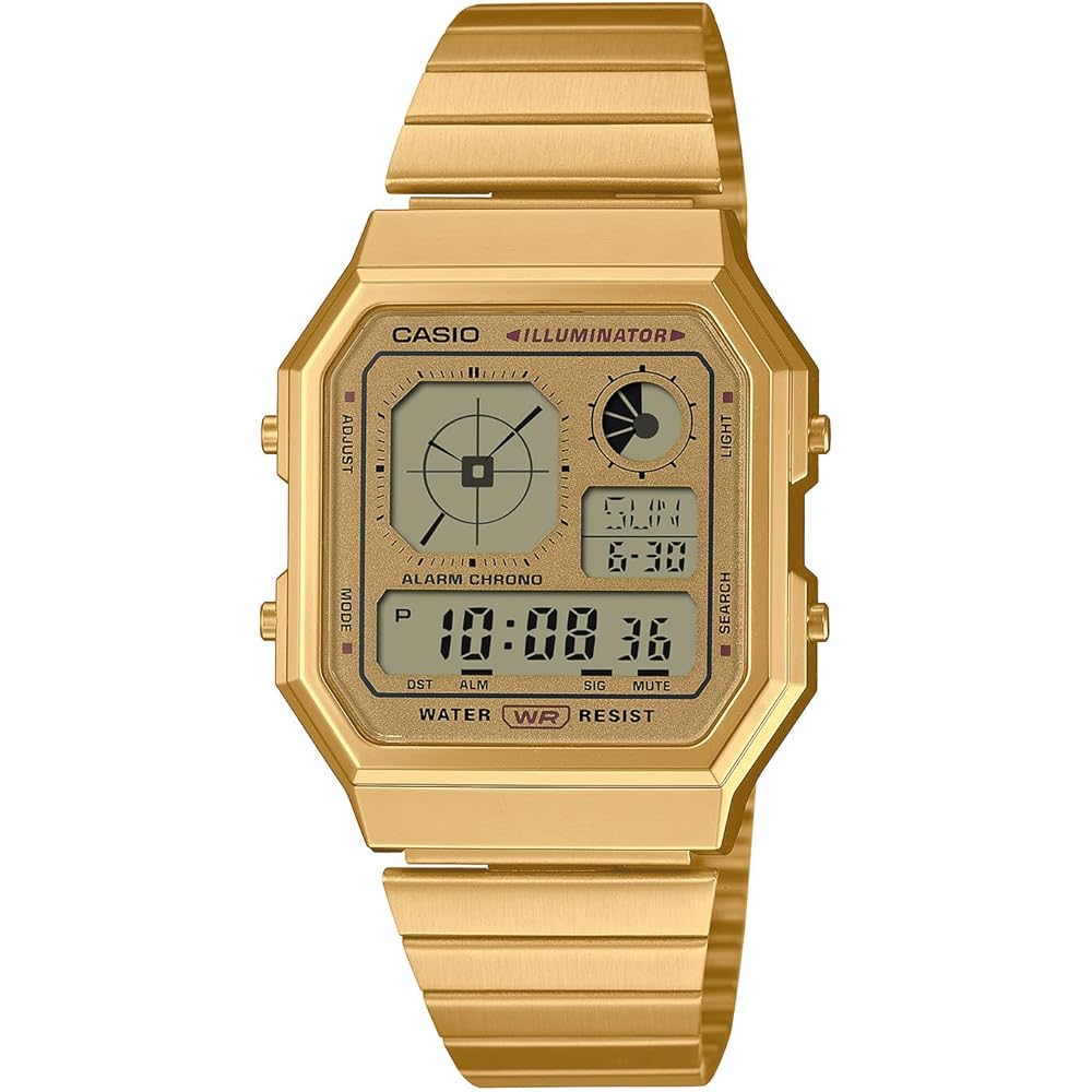 Casio Classic A130WEG-9AJF Men s Gold Watch Analog Stainless Steel Waterproof