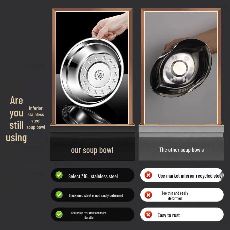 ZISIZ 316 Edelstahl Lebensmittelqualität Schüssel