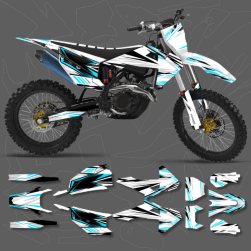DSMTECH DSMTECH Motorcross Graphics Background Decals Sticker Kits for Husqvarna TE FE 2020- 2023 TC FC 2019-2022 008