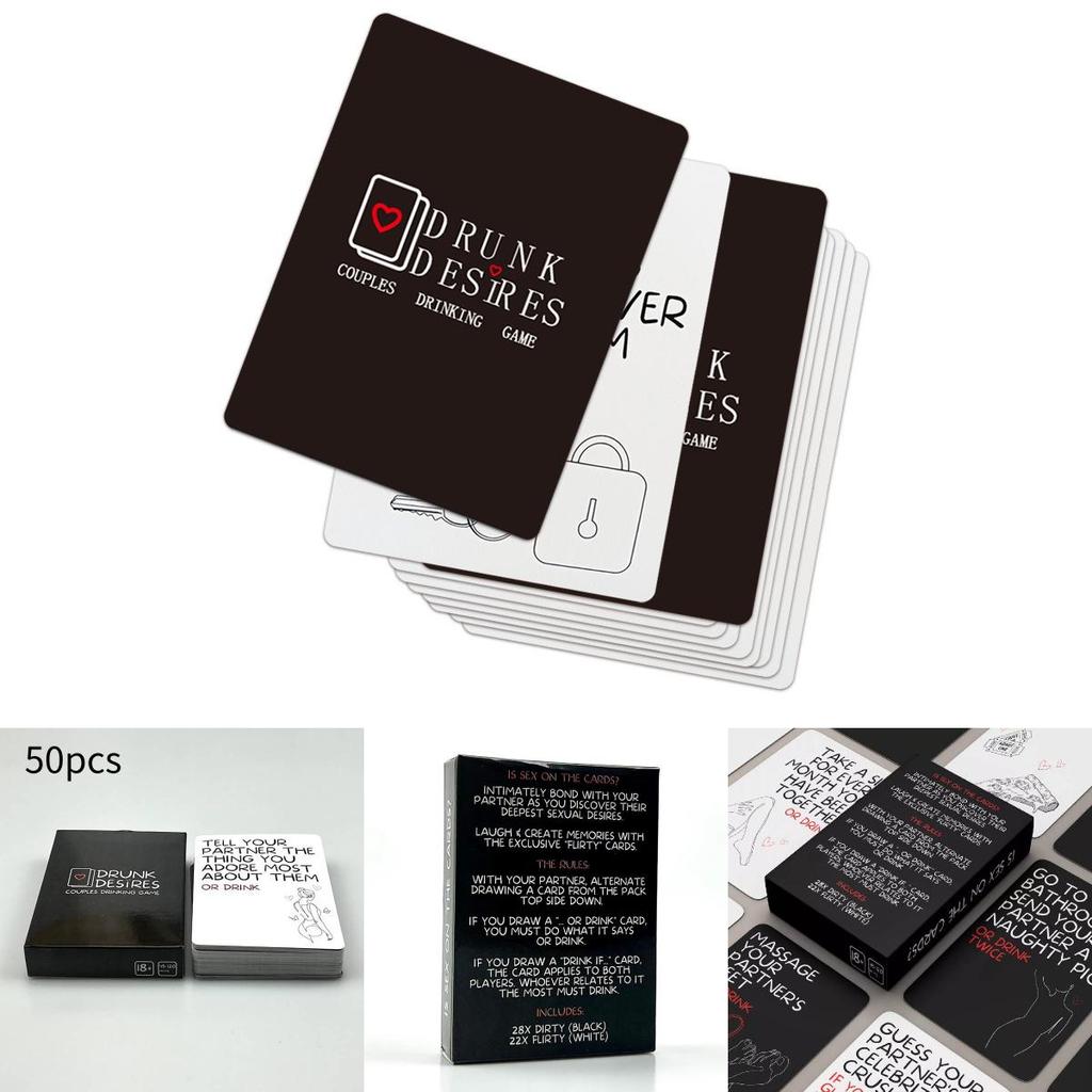 Modern Minimalist Drunk Desires Couple Dating Card Game In Stock
