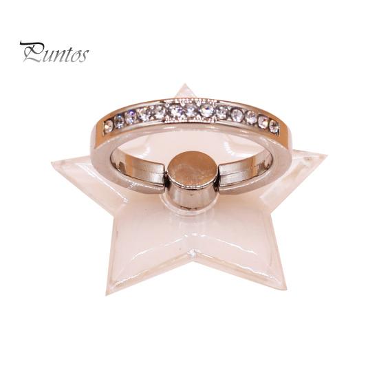 Finger Ring Phone Holder 360 Degree Rotatable Strong Adhesiveness Universal Mini Rhinestone Finger Ring Phone Back Sticker Pad Bracket for Outdoor