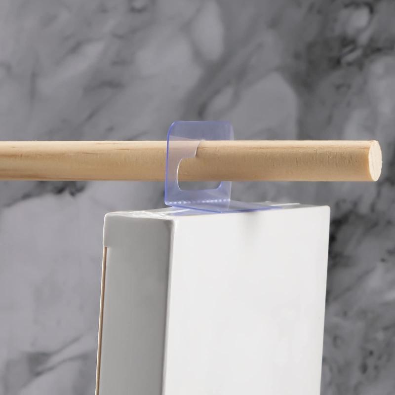 100 Pcs Clear Adhesive Hanging Tabs Hook for Retail Display and Home Use