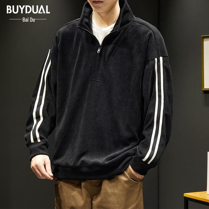 

Men s Autumn 2025 Half-Zip Stand Collar Patchwork Chenille Casual Jacket XL (150-170 jin)