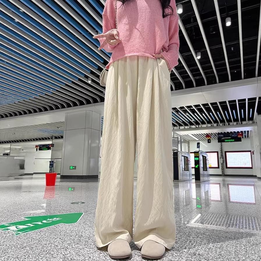 Women's High Waist Casual Wide-Leg Cotton Linen Pants - 9 Colors, Lightweight, Summer Style