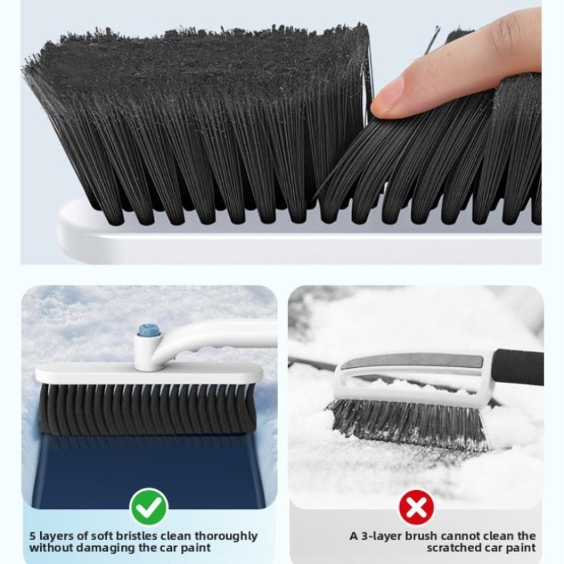 Car Multi-functional Snow Removal Shovel Retractable Aluminum Alloy Car Snow Removal Shovel Ice Defrost Shovel Snow Scraper