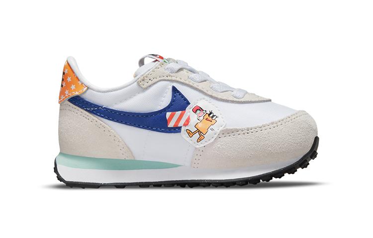 Nike Waffle Trainer 2 Comfortable Breathable Low top Sports Casual Shoes Blue White Gray Infant And Toddler DM7218-141