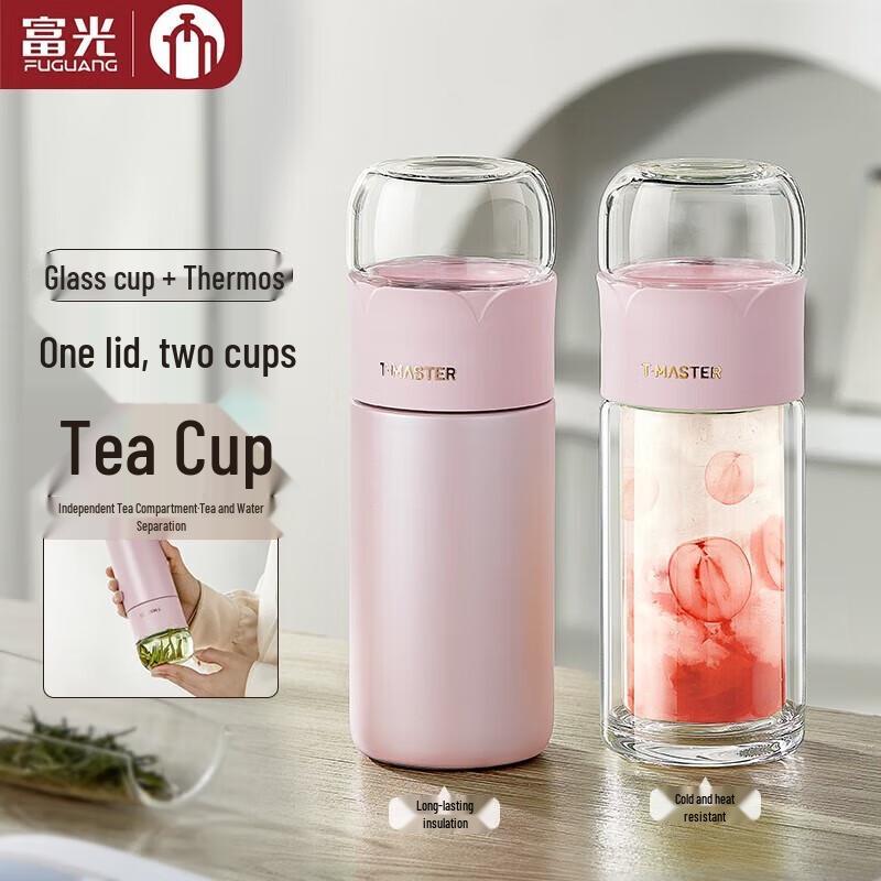 Fuguang Glass Tea Cup & Thermos Gift Set
