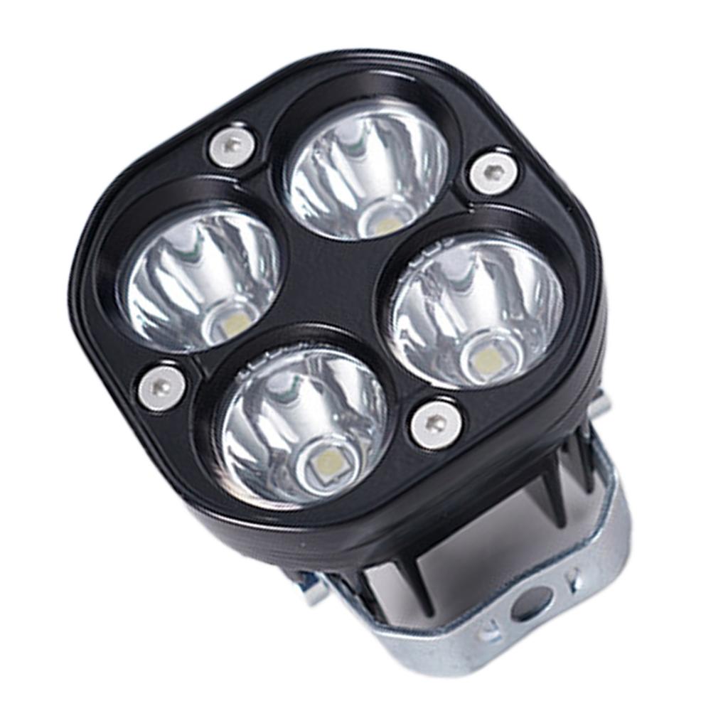 LED Motorcycle Headlight Motorbike Driving Fog Light, Motorcycle Headlight 4 LEDs Spotlight Driving Front Fog Light