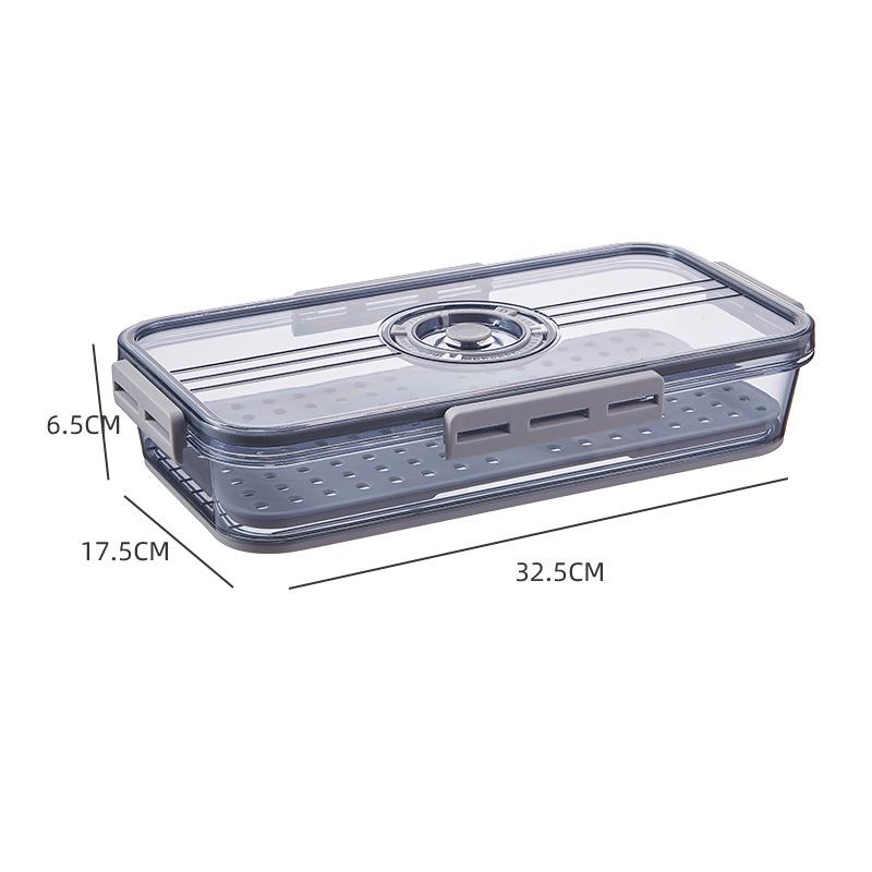 Stackable Plastic Lunch Boxes Date-Stamped Food Storage Bins for Kitchen & Refrigerator Use