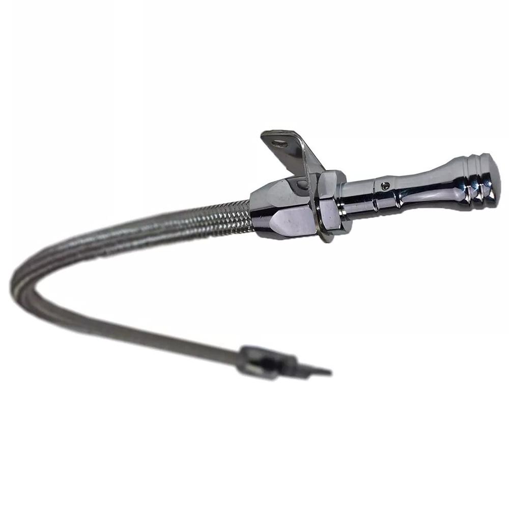 Automotive 530mm Transmission Dipstick for Chevrolet, Universal Oil Level Gauge, Silver