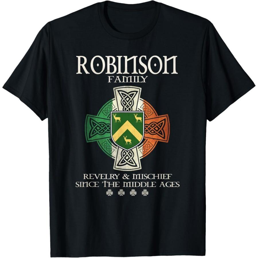 Family Robinson Ireland Robinson surname irish flag T-Shirt XXXXXL чёрный