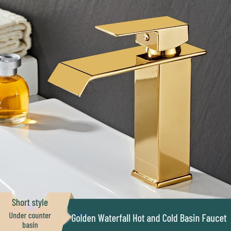 Hot & Cold Dual Use Waterfall Bathroom Sink Faucet
