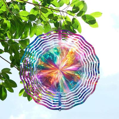 Neuer Stil, Mandala, 3D rotierende Winddekoration, für Haus und Außenbereich, Hofgarten, Hängedekoration, Geschenke