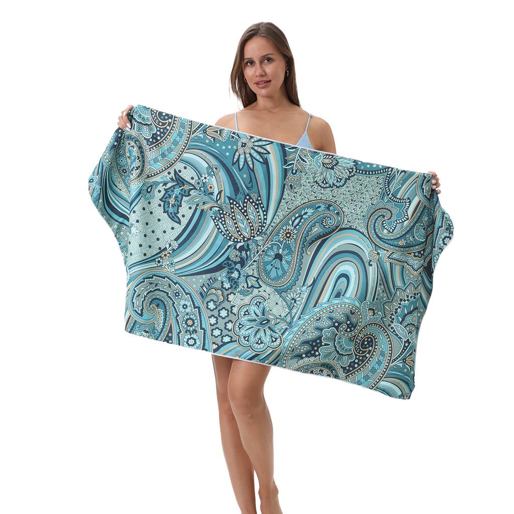 INS Wind Microfiber Square Beach Towel Absorbent Bath Towel Europe and The United States Foreign Trade Towels
