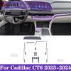 For Cadillac CT6 -2024 Car Interior Center Console Transparent TPU Paint Protective Film Anti Scratch Sticker LCD Screen