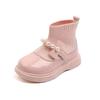 Girls' Winter Fashion Round Toe Patent Leather Shoes with Velvet Lining