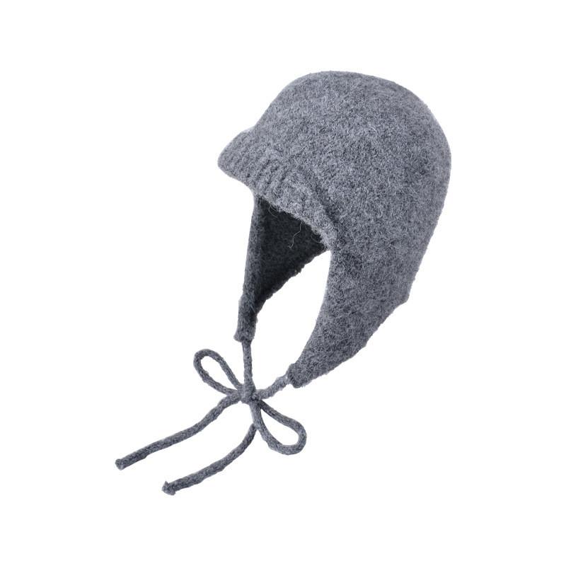 Knitted Wool Hat For Winter Women With Ear Warmer And Features
