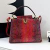New high-end Capu snake pattern V lady bag portable shoulder women's bag