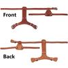 Echtes Leder Hundegeschirr Braun Echtes Leder Hunde Lauf-Trainingsweste Verstellbare Riemen Mittel Groß Pitbull Boxer Mastiff