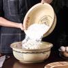 Ningzhao Ceramic Dough Mixing Bowl with Cedar Wood Lid