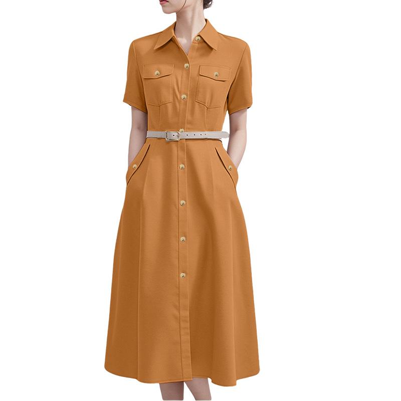 ZANZEA Women Casual Turn Down Collar Loose Short Sleeve Shirt Dress