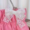 Korean Cute Lace Bow Pearl Beaded Phone Pendant Chain Accessories Aesthetic Ballet Shoes Camera Bag Decoration Keychain Gift