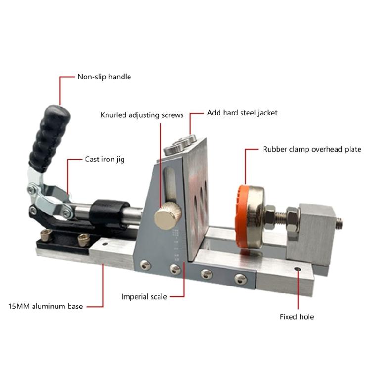 Pocket Hole Jig Kit, Upgraded Metal Pocket Hole Jig Systems,Jig for Strong Joints, Precise Pocket Screw Jig