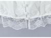 Women's Spring White Lace Cami Top & Ruffle Trim Embroidered Skirt Set