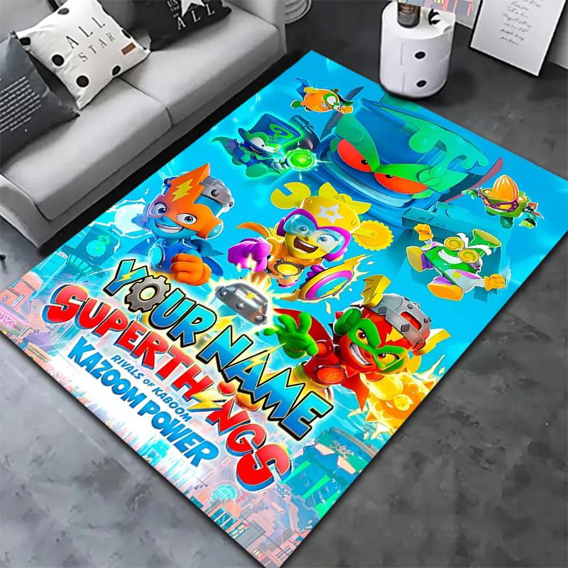 Superthings Battle Custom Name Carpet Rug For Living Room Bedroom Home Sofa Decoration Kids Play Nonslip Floor Mat