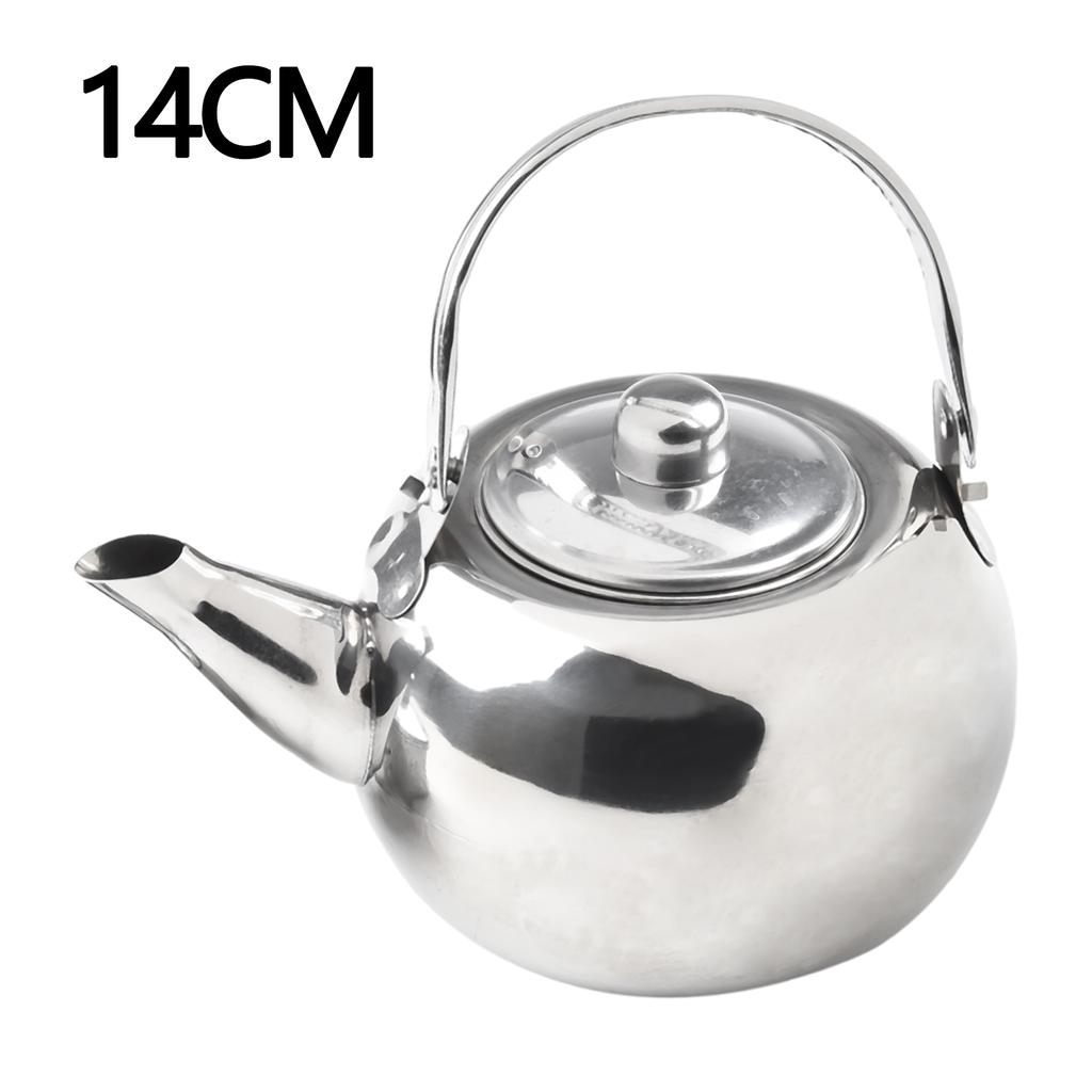 14/16/18cm Hot Water Kettle Stainless Steel Kettle Heat Resistant Handle Stovetop Camping Coffee Pot Teaware Kitchen Accessories