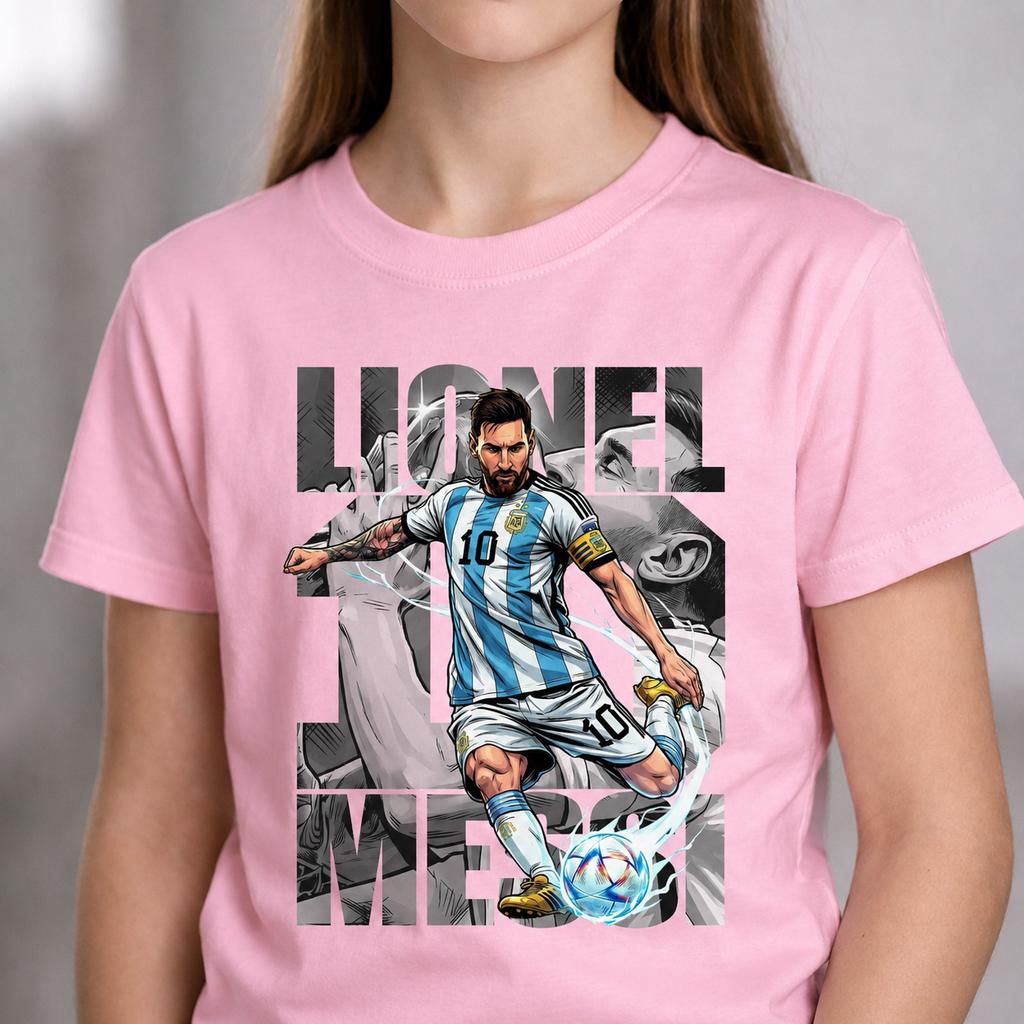 T-shirt Grafica con Ritratto di Messi 2026 Streetwear Estivo Adatta Sia a Unisex Che a Unisex T-shirt Esclusiva Per i Fan del Calcio di Messi