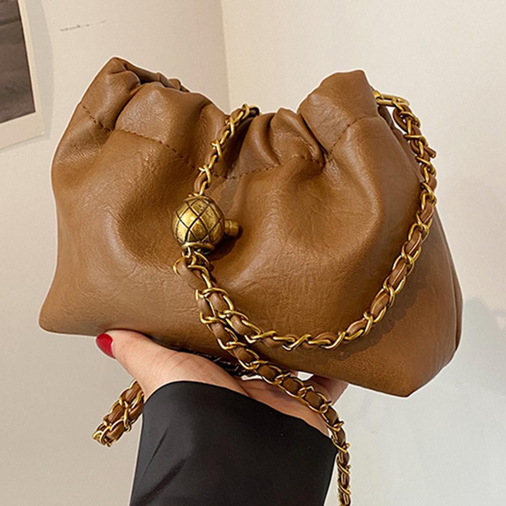 Borsa a tracolla da donna, Borsa tote, Borsa hobo plissettata in pelle PU, Borsa messenger versatile, Borsa a bandoliera, Portamonete elegante per ragazza