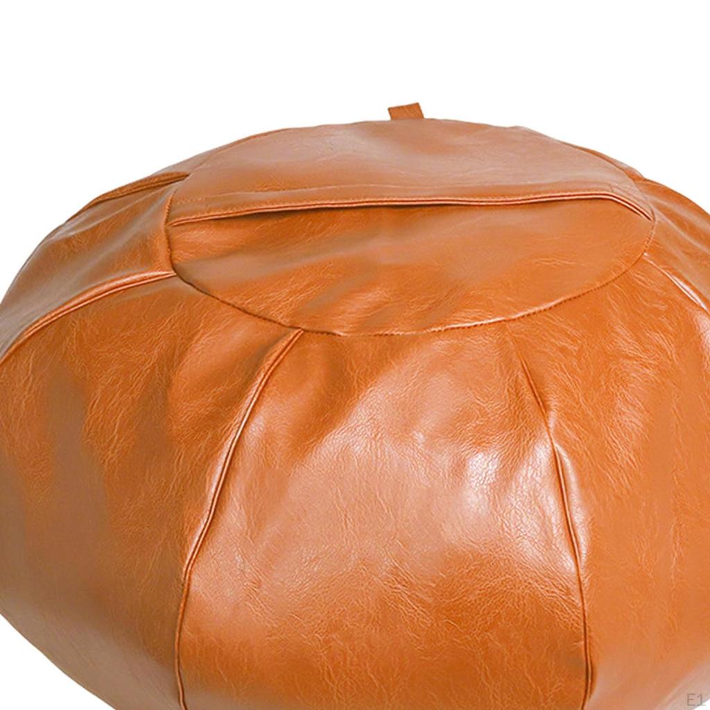 Poufbezug für Aufbewahrungs-Ottomane PU-Leder Fußhocker Kissen Innenwohnraum