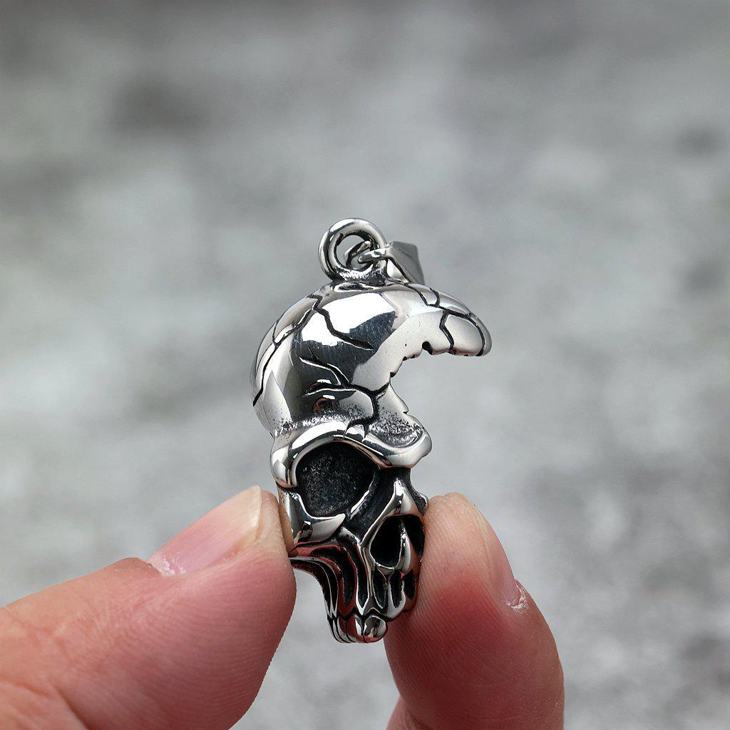 Men's Retro Stainless Steel Skull Pendant Necklace
