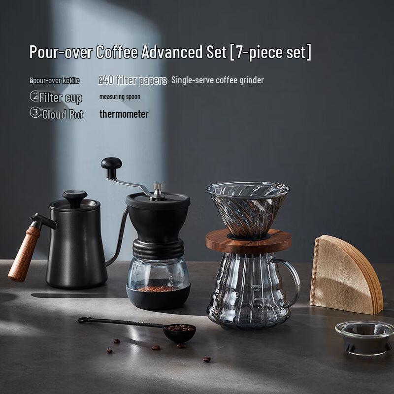 Pour Over Coffee Brewing Kit 7-Piece Advanced Set