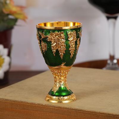 Nuovi Calici da Vino Stile Europeo Coppa per Distillati Mini 30ml Calice da Vodka Lega Retro Calici da Matrimonio Bicchiere per Liquori Rossi