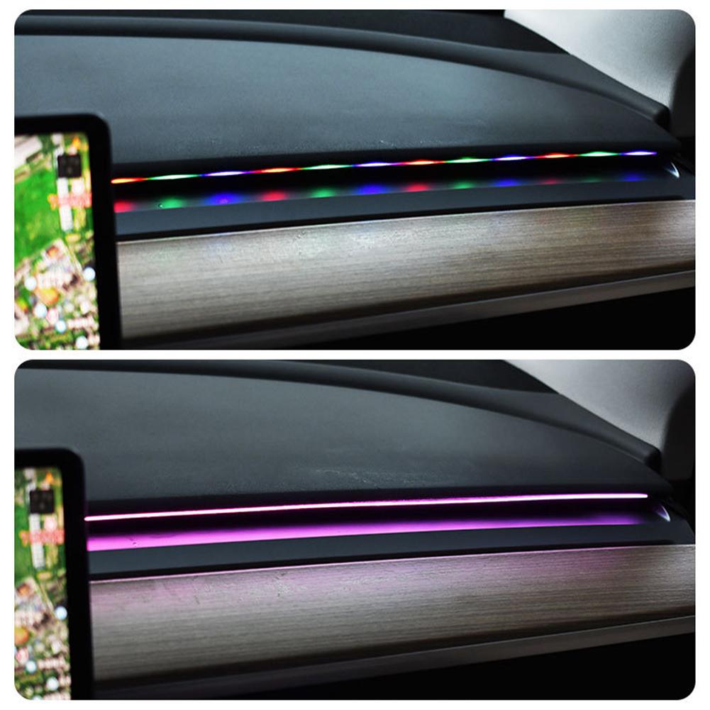 110cm Car LED Ambient Light 64 Colors USB Interior Decorative Light Strip Fit IOS And Android Hidden App Remote Control Atmosphe