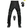 Mens Motorcycle Riding Pants Oxford Fabric Waterproof Adjustable High-Waist Protective Gear