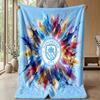 Couverture sur le thème de Manchester City Couverture douce en flanelle Couverture jetée pelucheuse Couverture douillette pour canapé et lit pour la décoration de la maison