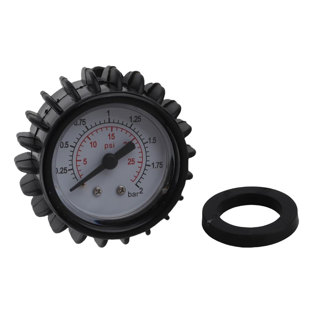 Inflatable Boat Barometer 0-2 BAR or 0-30 PSI Measuring Ranges Rubber Dinghy Unidirectional Pressure Gauge Measuring Tool 7