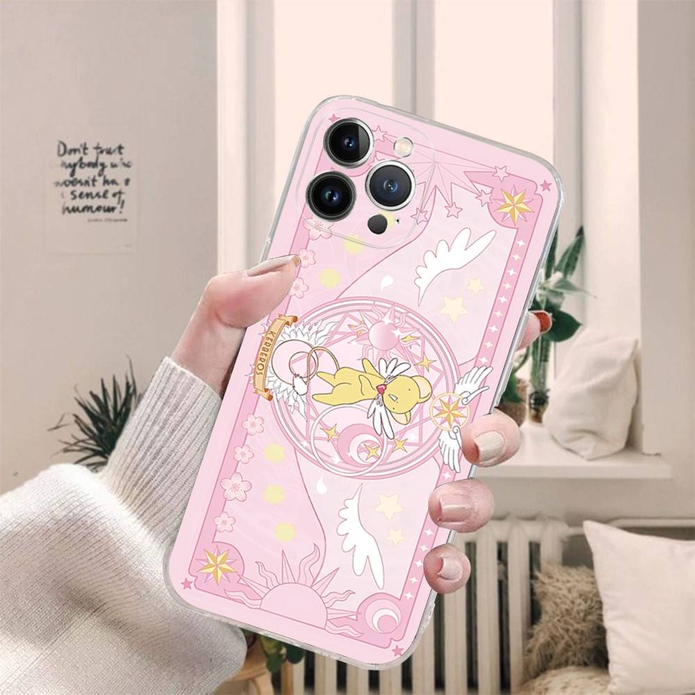 

C-Cardcaptor Sakura TPU Silicone Case for IPhone 11 12 13 14 15 16 17 Pro Max Shockproof Clear Back Cover iPhone 17pro max